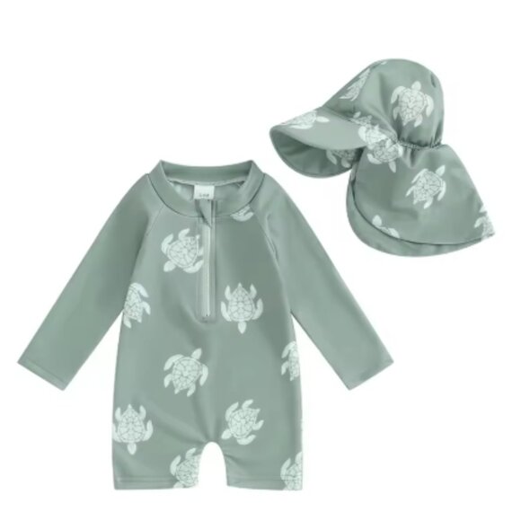 Toddler Boys Rash Guard Swimsuit – Sun-Safe & Splash-Ready! - Picture 1 of 1